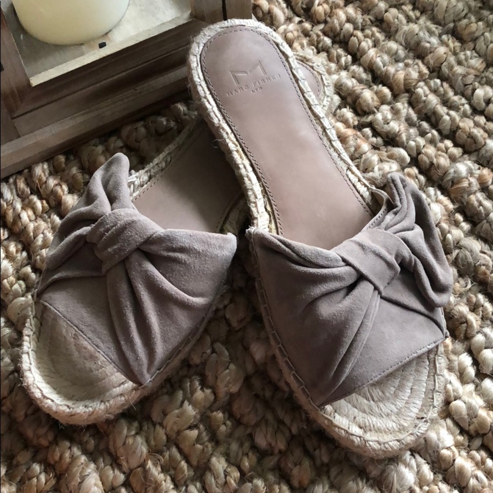Marc Fisher LTD Valey Sandal in Cocoa Suede